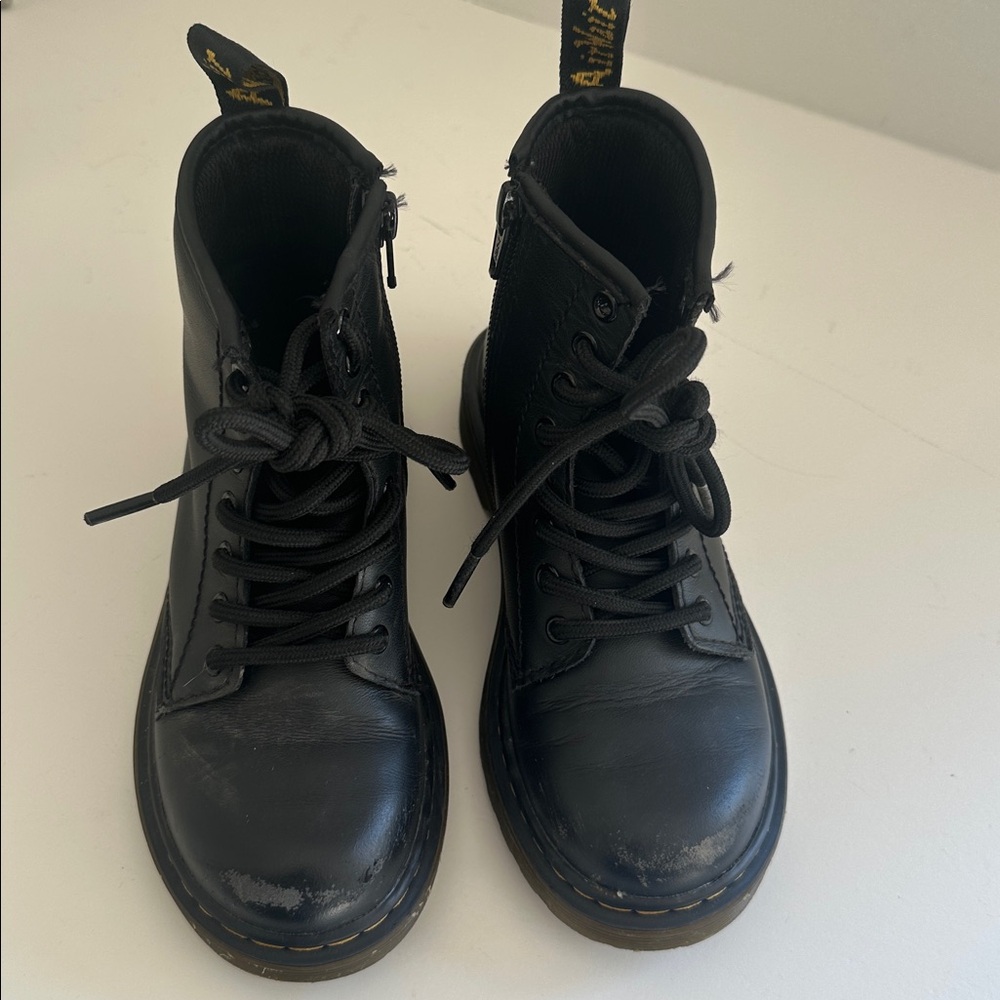 Dr. Martens - little girl 
Black Leather Lace-Up Boots